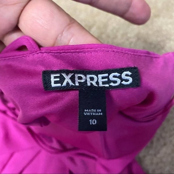 Express Dress Magenta Crisscross Strap Back Knee Length‎ Purple size 10 - Picture 14 of 15